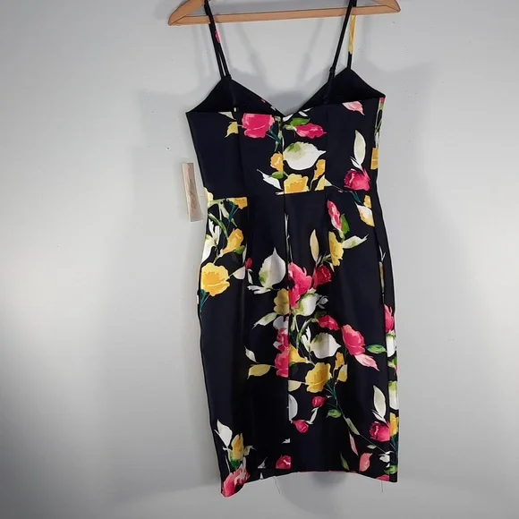 NWT ELIZA J. NAVY/FLORAL( YELLOW, PINK & WHITE) DRESS SZ 4 - Picture 6 of 11
